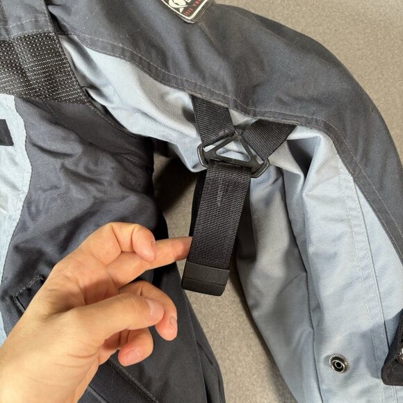 Spyke Motorcycle Jacket Womens XS Grey Blue Biker Coat Padded Removable Sleeves - Picture 3 of 16